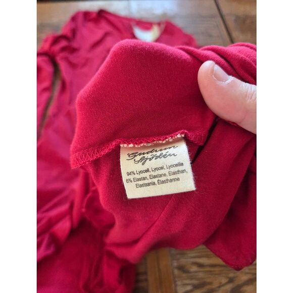 NWT Gudrun Sjoden red jersey high low swing  dress sz Medium - Picture 4 of 5